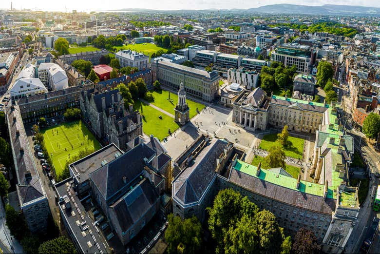 Vistas aéreas do Castelo de Dublin